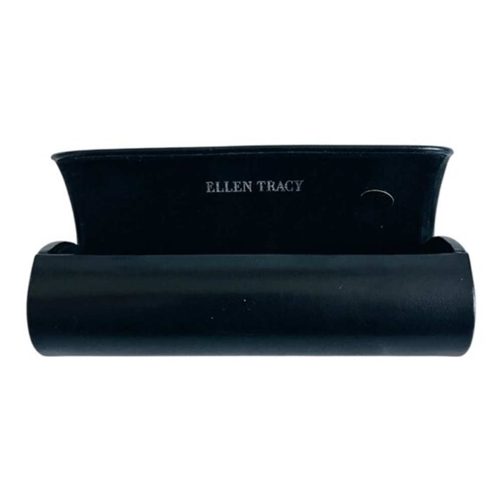 ELLEN TRACY Hard Shell Sunglasses Case Black 6" Hinged Eyeglass Box VG - Picture 2 of 4